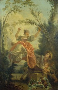 The seesaw, after Fragonard. Creator: Unknown