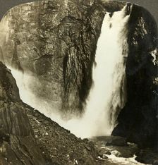 The seething waters of the mighty Voringfos, one of the largest waterfalls of Norway c1905. Creator: Unknown