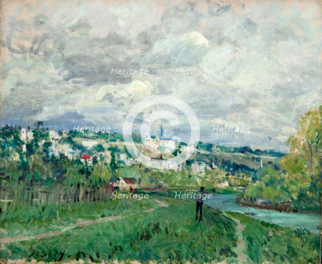 The Seine near Saint-Cloud, 1877. Creator: Sisley, Alfred (1839-1899).