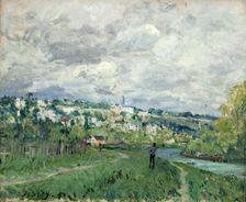 The Seine near Saint-Cloud, 1877. Creator: Sisley, Alfred (1839-1899)