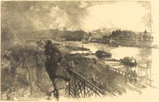 The Seine near the Austerlitz Bridge, 1888. Creator: Auguste Lepere