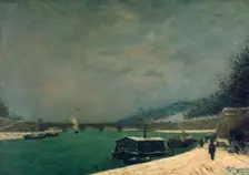 The Seine Near the Pont de Jena 1875. Artist: Paul Gauguin