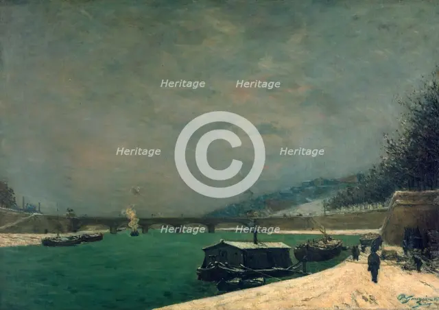 'The Seine Near the Pont de Jena', 1875.  Artist: Paul Gauguin