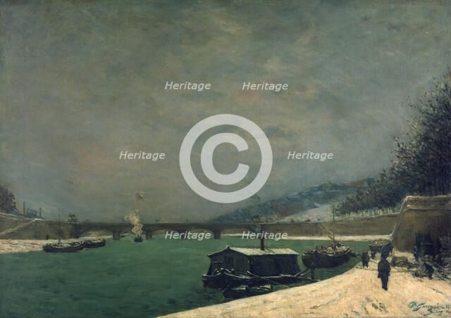 'The Seine Near the Pont de Jena', 1875.  Artist: Paul Gauguin