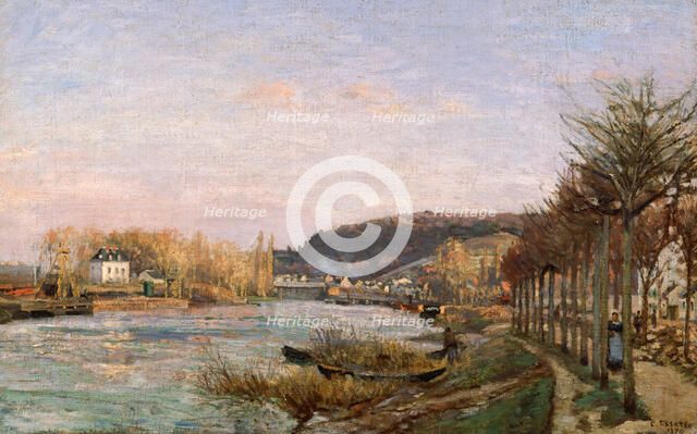 The Seine at Bougival, 1870. Artist: Pissarro, Camille (1830-1903)