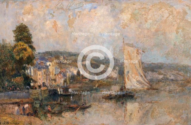 The Seine at La Bouille, near Rouen, c1904. Creator: Albert Lebourg.