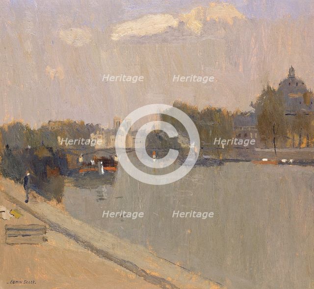 The Seine at Paris (L'Institute), n.d. Creator: Frank Edwin Scott.