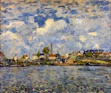 The Seine at Point du Jour 1877. Artist: Alfred Sisley