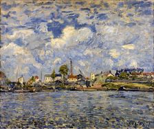 The Seine at Point du Jour 1877. Artist: Alfred Sisley