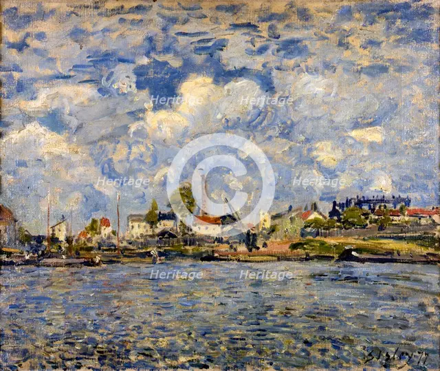 'The Seine at Point du Jour', 1877. Artist: Alfred Sisley