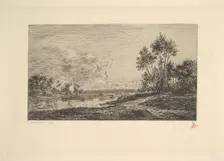 The Seine at Port-Maurin, 1870. Creator: Charles Francois Daubigny