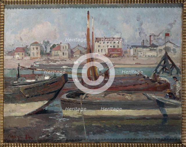 The Seine, at Quai de la Rapee, 1884. Creator: Unknown.