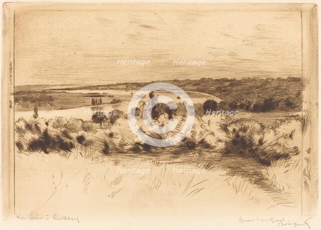 The Seine at Quilleboeuf (La Seine a Quilleboeuf), 1890. Creator: Norbert Goeneutte.