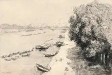 The Seine at the Pont National 1915. Artist: Auguste Lepere