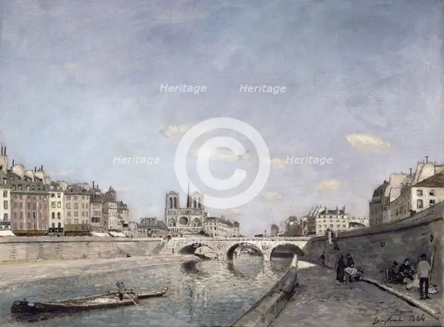 The Seine and Notre-Dame, 1864. Artist: Jongkind, Johan Barthold (1819-1891)