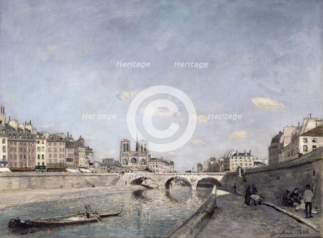 The Seine and Notre-Dame, 1864. Artist: Jongkind, Johan Barthold (1819-1891)