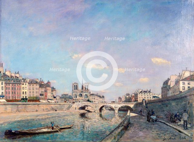 'The Seine and Notre-Dame in Paris', 1864.  Artist: Johan Barthold Jongkind