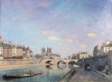 The Seine and Notre-Dame in Paris 1864. Artist: Johan Barthold Jongkind