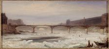 The Seine and Pont des Arts, in January 1848. Creator: Jean Jacques Champin