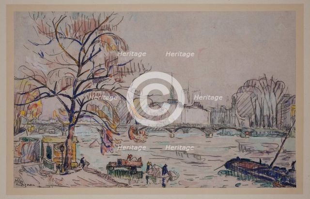 The Seine, between late 19th and early 20th century. Creator: Paul Signac.