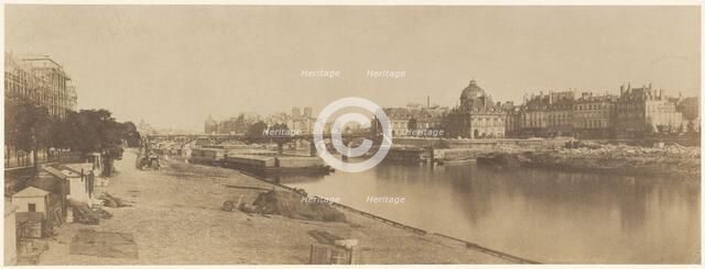 The Seine from the Pont du Carrousel Looking towards Notre Dame, 1853. Creator: Charles Marville.