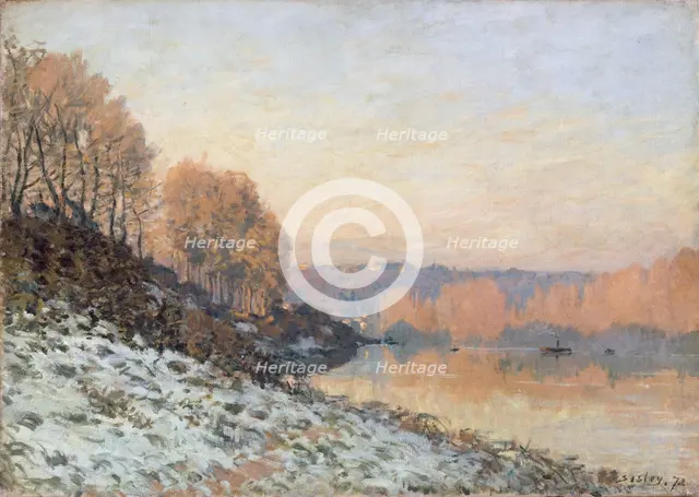 The Seine in Bougival in Winter, 1872.