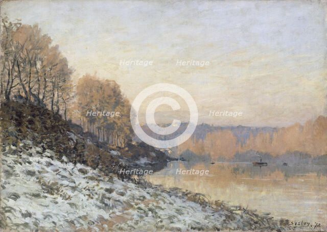 The Seine in Bougival in Winter, 1872.