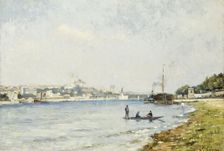 The Seine, in Passy, c1880. Creator: Stanislas Lepine