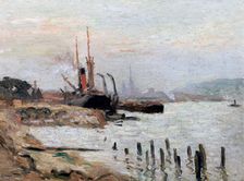 The Seine River at Rohen c1898-1942. Artist: Narcisse Guilbert