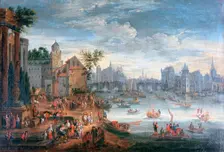 The Seine River, Paris 17th century. Artist: Mathieu Schoewaerdts