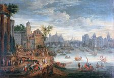 The Seine River, Paris 17th century. Artist: Mathieu Schoewaerdts