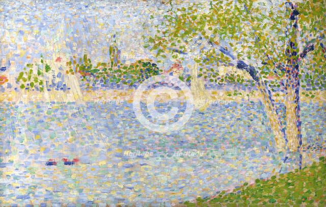 The Seine seen from La Grande Jatte, 1888. Artist: Seurat, George Pierre (1859-1891)