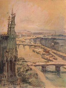 The Seine seen from Notre Dame 1915. Artist: Charles Jouas