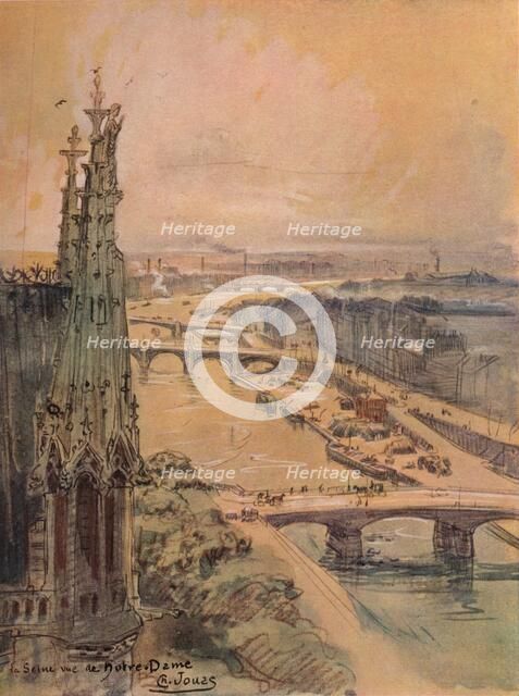 'The Seine seen from Notre Dame', 1915. Artist: Charles Jouas.