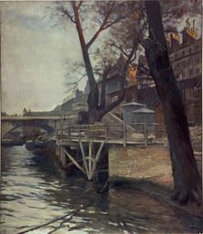 The Seine seen from Quai d'Orsay, 7th arrondissement, 1899. Creator: Eugene Trigoulet