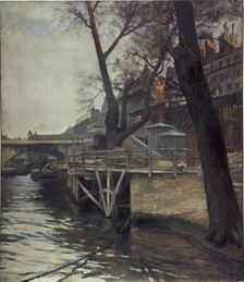 The Seine seen from Quai d'Orsay, 7th arrondissement, 1899. Creator: Eugene Trigoulet
