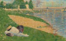 The Seine with Clothing on the Bank (Study for "Bathers at Asnières"), 1883/1884. Creator: Georges-Pierre Seurat