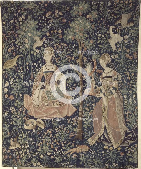 The Seigniorial Life: Embroidery (La vie seigneuriale: la broderie), Tapisserie, c. 1520.