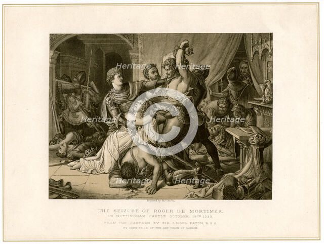 The seizure of Roger de Mortimer (1287-1330) at Nottingham Castle, 19th century.Artist: Noel Paton