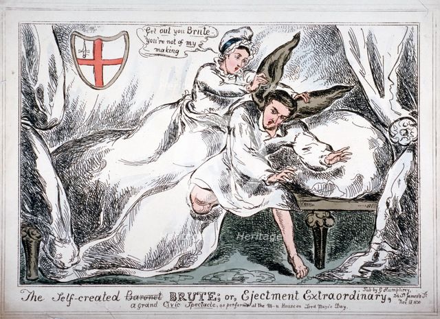 'The self created brute...', 1830. Artist: Anon