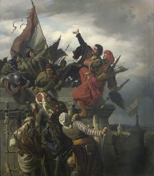 The Self-Sacrifice of Titusz Dugovics, 1859. Artist: Wagner, Sándor (Alexander) von (1838-1919)