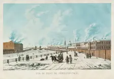 The Semyonovsky Bridge in Saint Petersburg, 1813. Artist: Damam-Demartrait, Michel François (1763-1827)