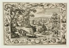 The Sending Out of the Apostles, from Landscapes with Old and New Testament Scenes and..., 1584. Creator: Adriaen Collaert