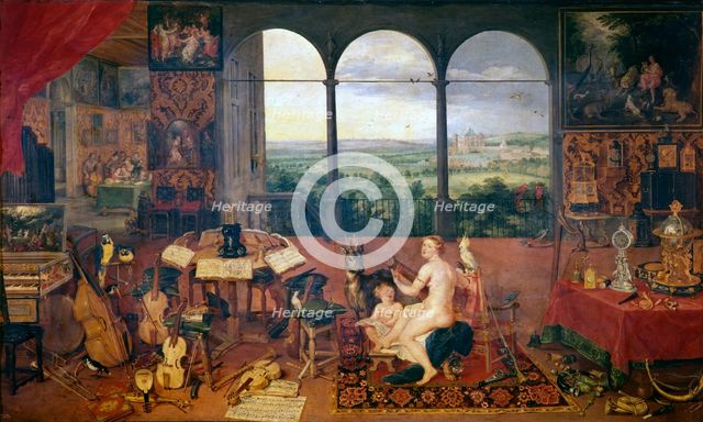 'The Sense of Hearing', 1618. Artist: Jan Brueghel the Elder