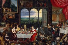 The Senses of Hearing, Touch and Taste, 1618. Creator: Jan Brueghel the Elder