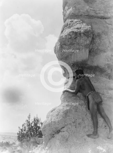 The sentinel-San Ildefonso, c1927. Creator: Edward Sheriff Curtis.