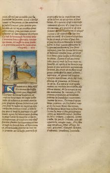 The Separation of Water and Land; Miroir Historial, about 1475. Creator: Unknown