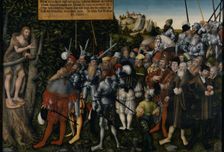 The Sermon of John the Baptist, 1549. Artist: Cranach, Lucas, the Younger (1515-1586)