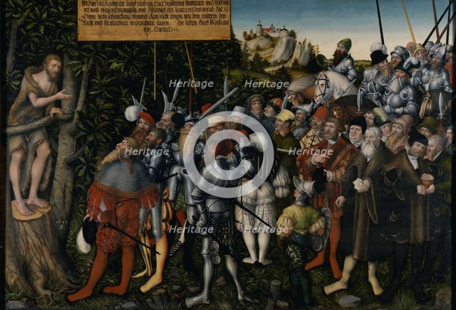 The Sermon of John the Baptist, 1549. Artist: Cranach, Lucas, the Younger (1515-1586)