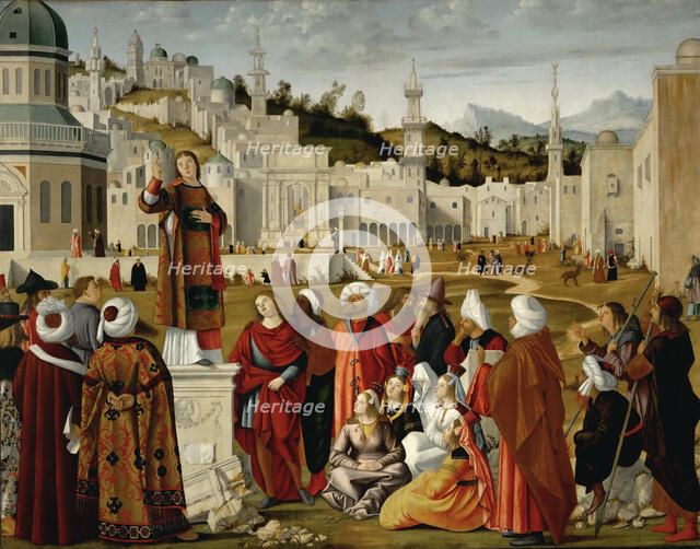 The Sermon of St. Stephen at Jerusalem. Artist: Carpaccio, Vittore (1460-1526)